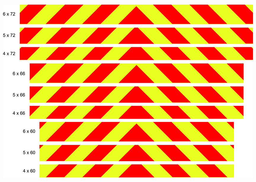 4" stripes chevron panel