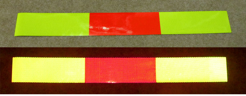 alternating color reflective panel