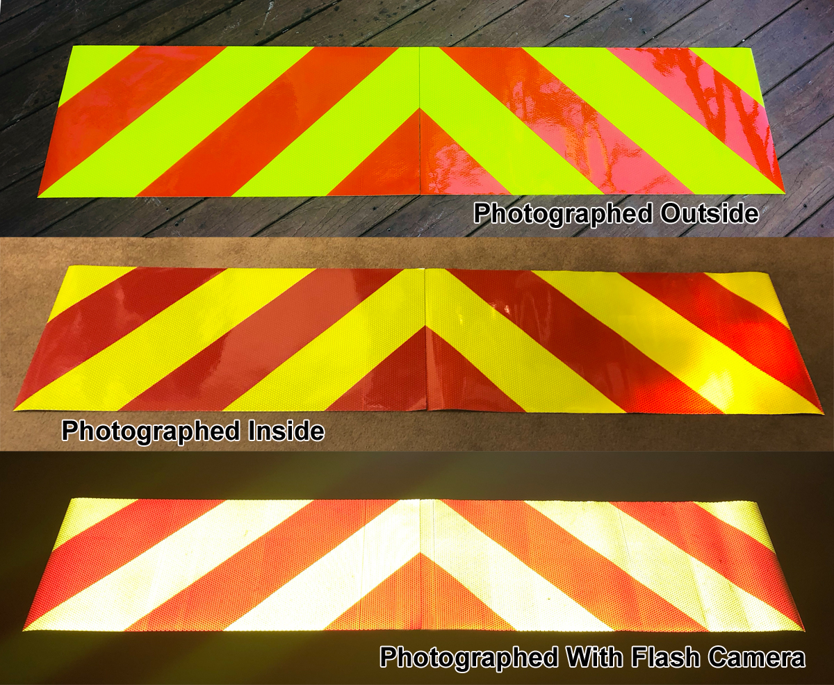 Fluorescent 900mm Magnetic Side Chevrons Reflective 